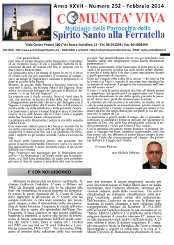 Febbraio - Newsletter Parrocchia Spirito Santo