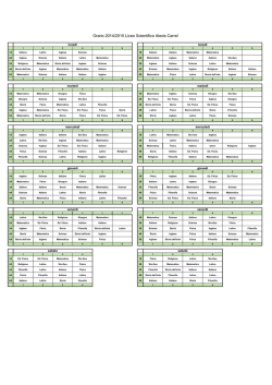 Orario settimanale 2014-2015 - Liceo Alexis Carrel Milano