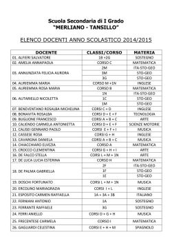 ASSEGNAZIONE DOCENTI ALLE CLASSI a.s. - Merliano