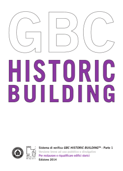 Sistema di verifica GBC HISTORIC BUILDINGTM
