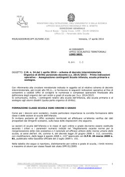 MIUR/AOODRVE/UFF.III/5490 /C21 Venezia, 17 aprile 2014 AI