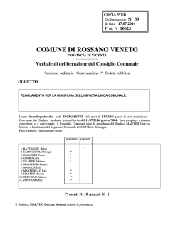 delibera - Comune di Rossano Veneto