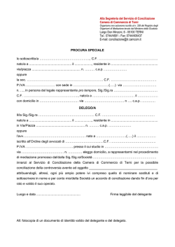 PROCURA SPECIALE - CCIAA di Terni