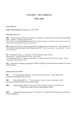 Visualizza il Curriculum Vitae