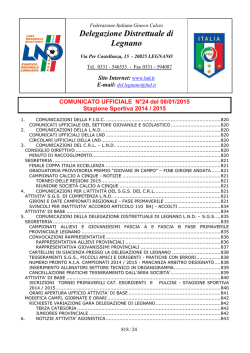 Comunicato ufficiale N.24