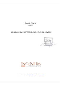 Dott.Ing. Riccardo Vetturini - Dipartimento di Architettura