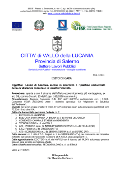 (bonifica ficarrole) esito di gara