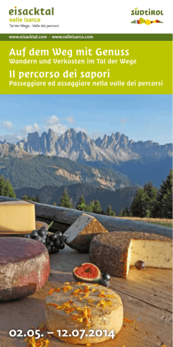 Auf dem Weg mit Genuss Il percorso dei sapori