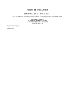 Corte di Cassazione - sentenza 27-1