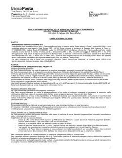 Foglio informativo Postepay