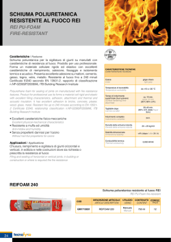 schiuma poliuretanica resistente al fuoco rei