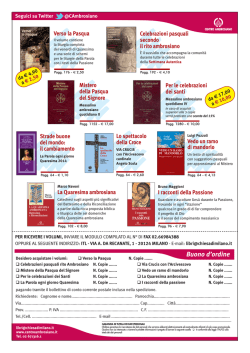 I volumi della Quaresima 2014 e il