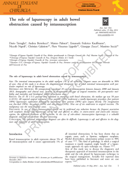 The role of laparoscopy in adult bowel obstruction caused by