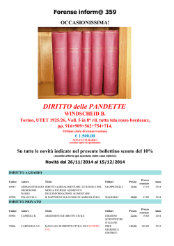 DIRITTO delle PANDETTE