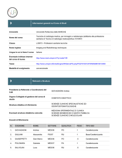 Tecniche di radiologia medica, per immagini e radioterapia