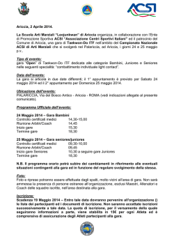 REGOLAMENTO Taekwon-Do