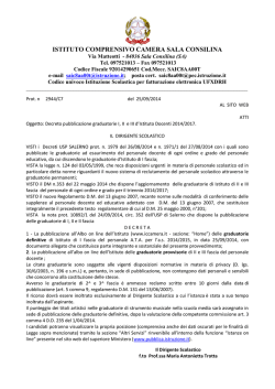 Decreto - Istituto Comprensivo Camera