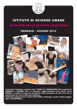 catalogo corsi - Istituto di scienze umane