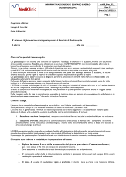 Informativa consenso gastroscopia - MediClinic, la clinica delle
