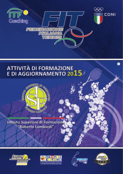 brochure 2015 - Federazione Italiana Tennis