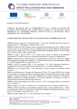 Scarica bando - ITM-CNR