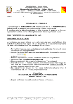 IstruzioniGenitori - Benvenuti nel sito della nostra Scuola