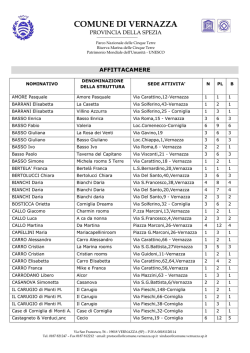 Affittacamere - Comune di Vernazza