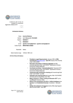 Aggiornato a febbraio 2014 Indirizzo VIA C. ROSALBA 53, 70123