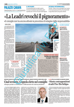 Cisal terziario, Coppola eletto nel consiglio