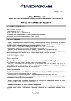 FOGLIO INFORMATIVO