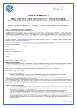 Finanziamento ordinario a tasso di mercato ai sensi del