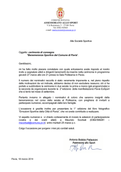 invito societ&agrave; - aics Pavia nuoto