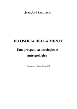 FILOSOFIA DELLA MENTE
