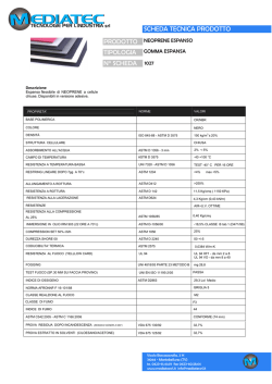 PRODOTTO TIPOLOGIA N&deg; SCHEDA SCHEDA TECNICA