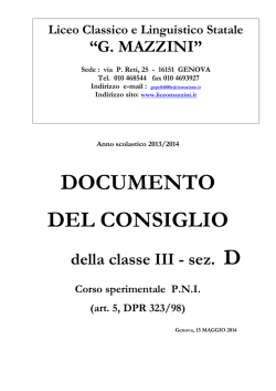 documento del consiglio - Liceo Classico e Linguistico Statale