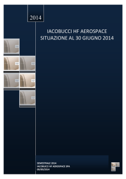 IACOBUCCI HF AEROSPACE SITUAZIONE AL 30 GIUGNO 2014