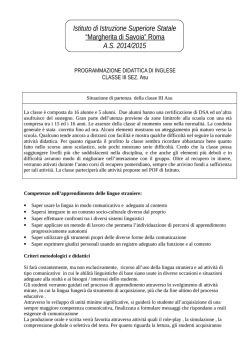 Programmazione 2014-2015 IIIA