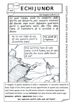 Quaresima 2014 elementari - 1 domenica