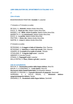 LIBRI OBBLIGATORI DEL DIPARTIMENTO DI ITALIANO 14