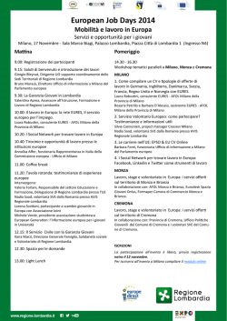 European Job Days 2014 - Istruzione, Formazione e Lavoro