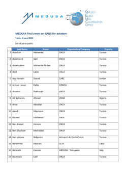 MEDUSA final event on GNSS for aviation