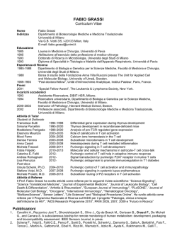 FABIO GRASSI - Universit&agrave; degli Studi di Milano