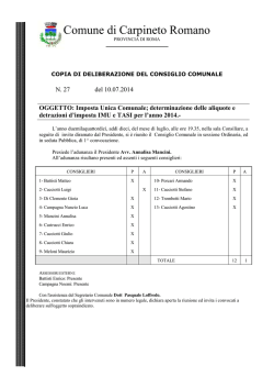 C.C. n. 27_2014 IMU TASI Aliquote 2014