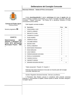IMU &ndash; Aliquote 2014 - Comune di Finale Ligure