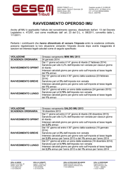 Istruzioni per il Ravvedimento operoso IMU