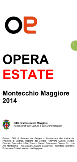 IL CALENDARIO - Comune Di Montecchio Maggiore