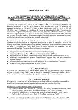avviso di selezione per affidamento di incarico esterno relativoalla