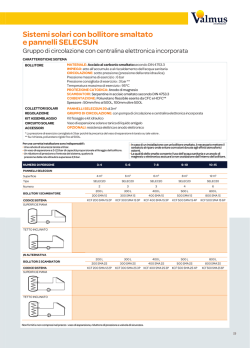 Sistemi solari con bollitore smaltato e pannelli SELECSUN