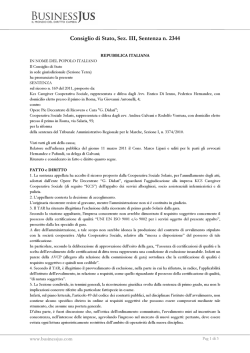 Consiglio di Stato, Sez. III, Sentenza n. 2344