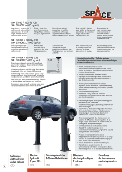 Electro- hydraulic 2 post lifts Elektrohydraulische 2